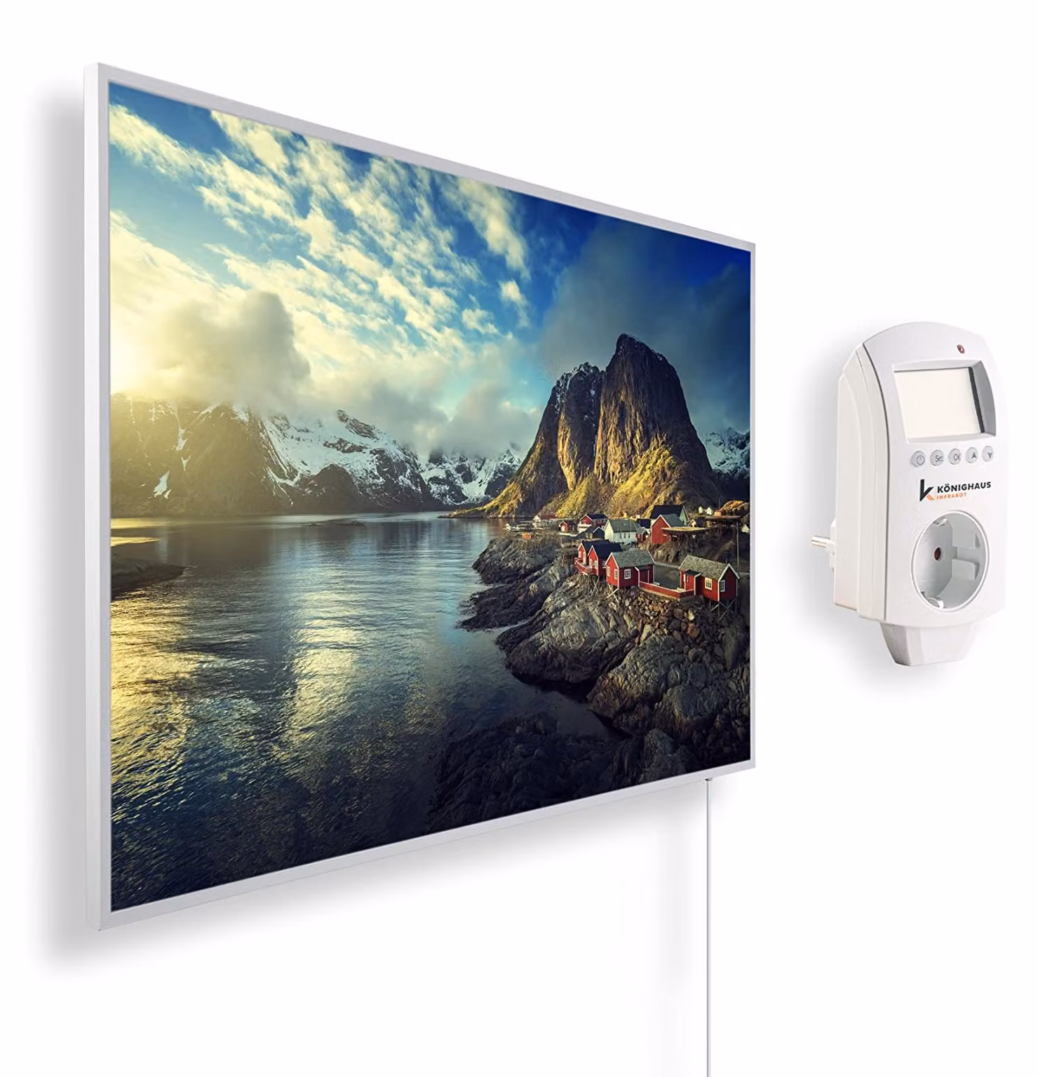 Riscaldamento a infrarossi da 300 Watt - Pannello riscaldante da parete con vista sulla Norvegia