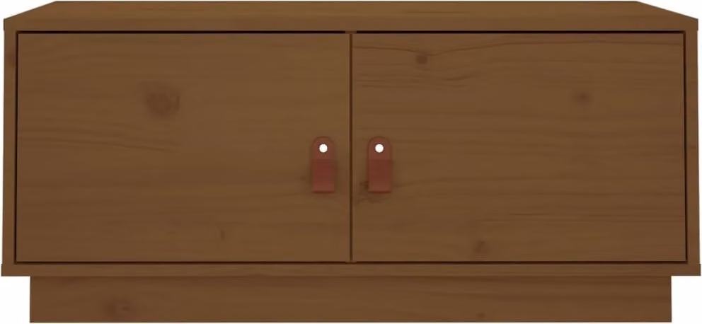 Tavolino da Salotto ambra 80x50x35 cm in Legno Massello di Pino
