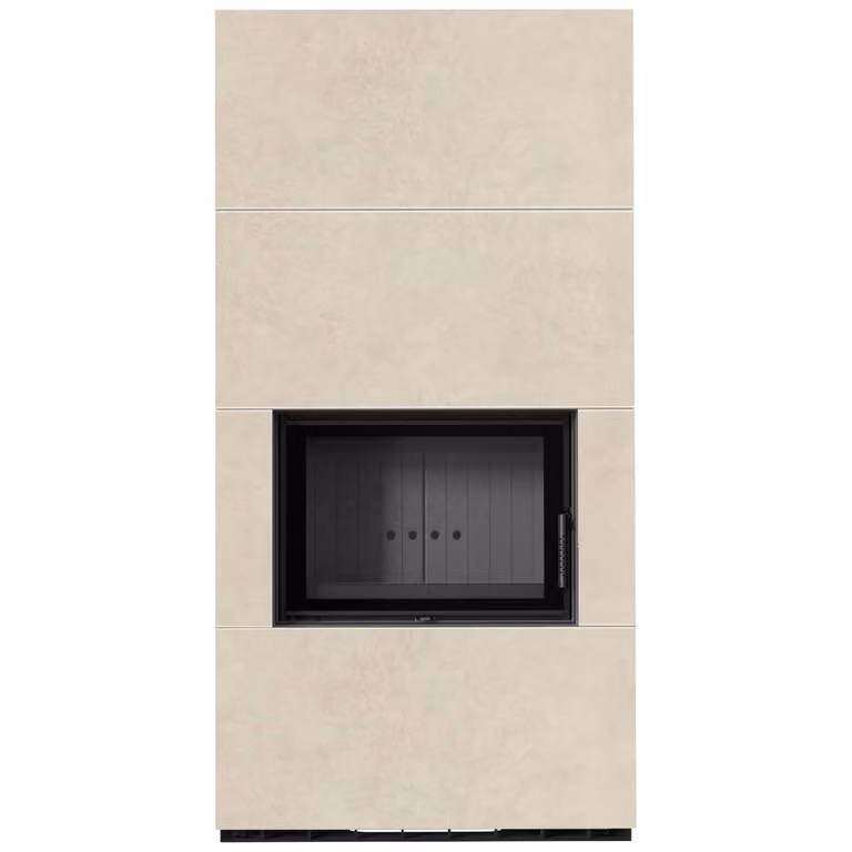 KRATKI FLOKI BOX 8 kW Ø 160 quarzo sinterizzato FOKOSkit camino rivestimento nero