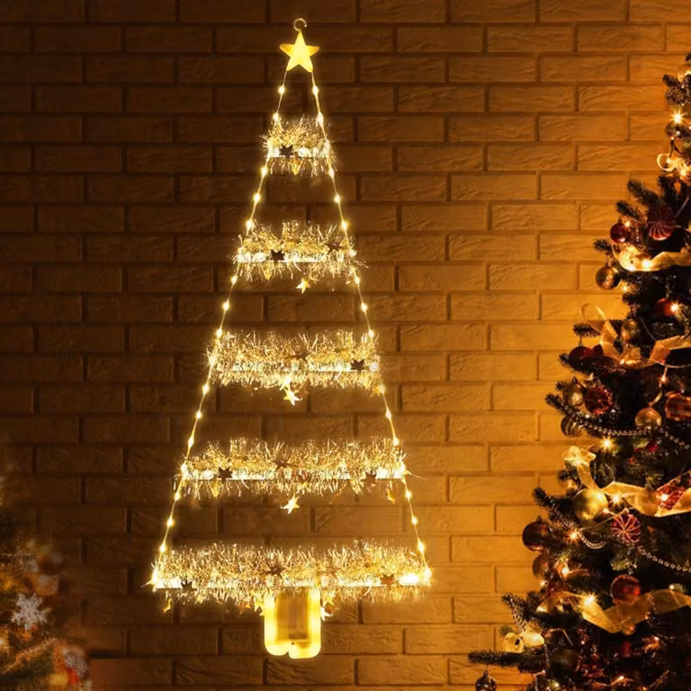 Tenda luminosa a LED, 82 cm, 8 modalità, con telecomando, decorazione per finestre