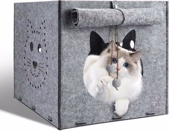 Cuccia per gatti in velluto, smontabile, 305x32x35 cm, adatta a tutti gli animali