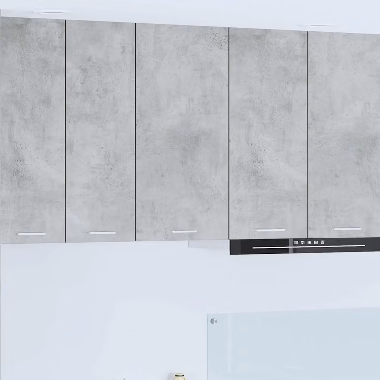 vidaXL Armadio pensile da cucina moderno in MDF con ante a battente, Grigio e Bianco, L: 40 cm, P: 31 cm, H: 80 cm
