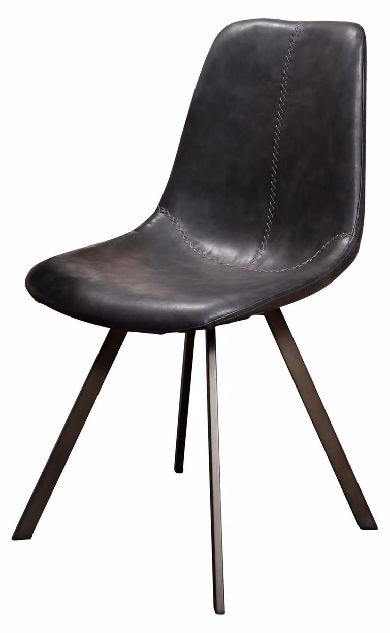 Sedia da pranzo FURNLUX Zick-zack Nero 46 cm / Colore principale: Nero / Dimensioni: 46 x 87 x 58 cm