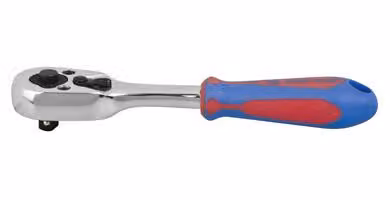 cricchetto da 1/4" con pulsanti 140 Mm, 45 denti, impugnatura in gomma - Ky2766-55G