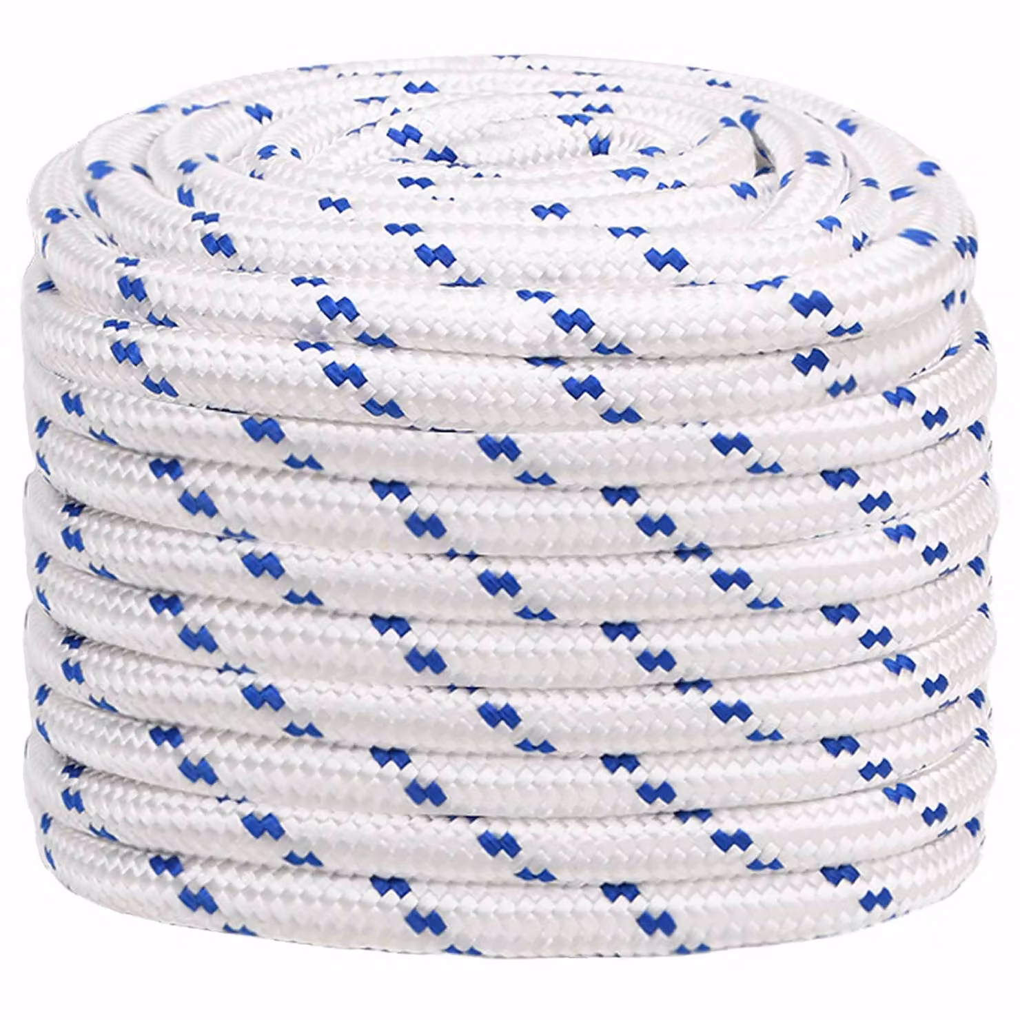 Corda multiuso vidaXL in plastica, Bianco e Blu, Lunghezza: 50 m, Diametro: 20 mm