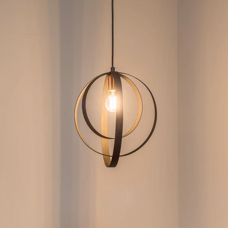 Lampada a sospensione Vaveyla 446-S Opviq, dimmerabile, Nero, Soggiorno / Sala da pranzo, Metallo, Moderno, Lampada a sospensione