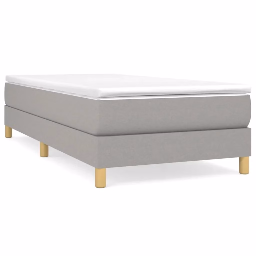 Letto Ibrido con Giroletto a Molle e Materasso vidaXL Grigio Chiaro e Bianco L/P: 200 x 80 cm – 2