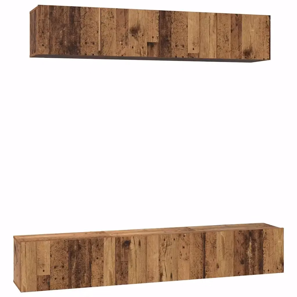 Set mobile TV moderno vidaXL in legno marrone, 5 pezzi – 2