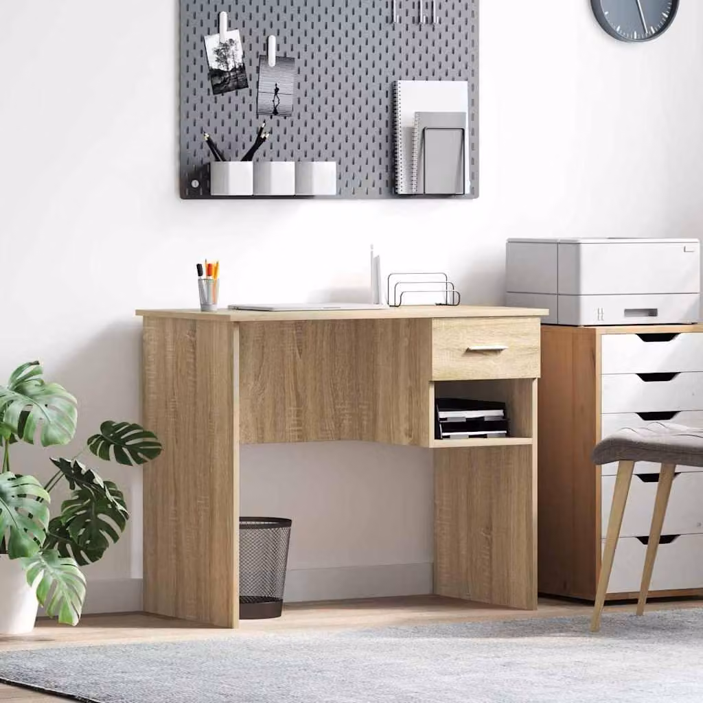 Maison Exclusive - Scrivania in rovere Sonoma 90 x 49 x 75 cm Materiale ligneo
