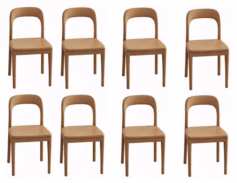 Set di mobili da sala da pranzo in legno marrone con 8 sedie, moderno ed elegante