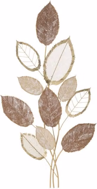 Pannello decorativo da parete Autumn Vikasa Home in metallo con motivo botanico, colori marrone, beige e oro, L: 116,8 cm, H: 66 cm