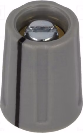 1 x Manopola rotante, diametro albero: 3 mm, dimensioni: 10,5 x 14 mm, con indicatore, colore grigio, codice prodotto: A2610038. Manopole rotanti per