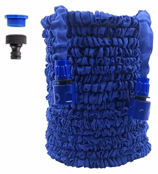 Tubo da giardino espandibile, design flessibile, costruzione resistente, colore blu, lunghezza 22,8 metri
