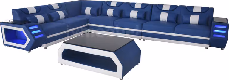 Polster Couch Eck Leder Ecke Sofa Polster Landschaft Zimmer Leder Sitz XXL Big