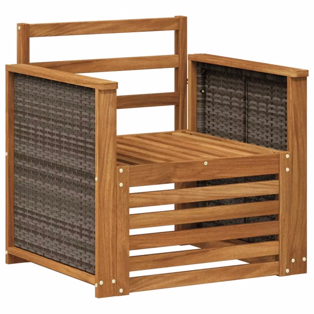 Divano centrale componibile per esterno Design In in legno di acacia marrone – 2
