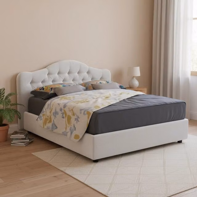 Letto Matrimoniale Alfer DMORA con Materasso Incluso, Bianco, L/P: 160 x 200 cm