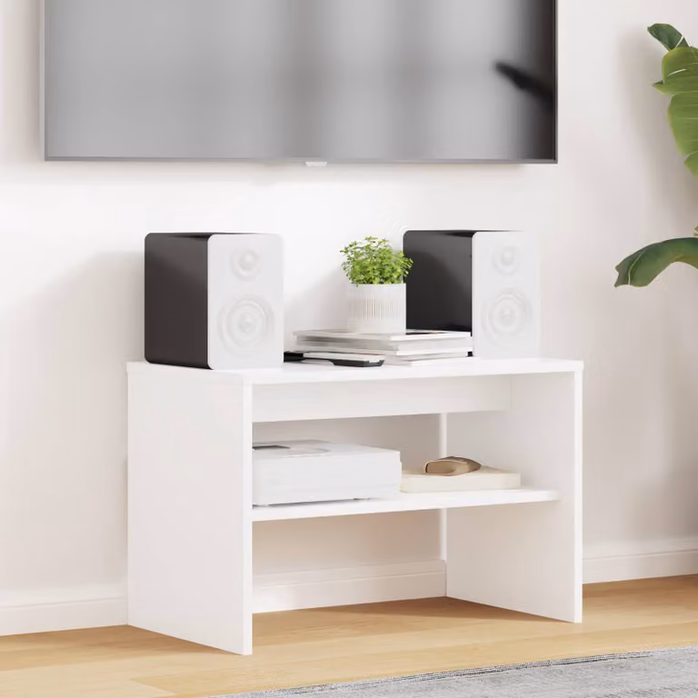Mobile TV moderno vidaXL in legno ingegnerizzato bianco L 60 cm, P 35 cm, H 40 cm