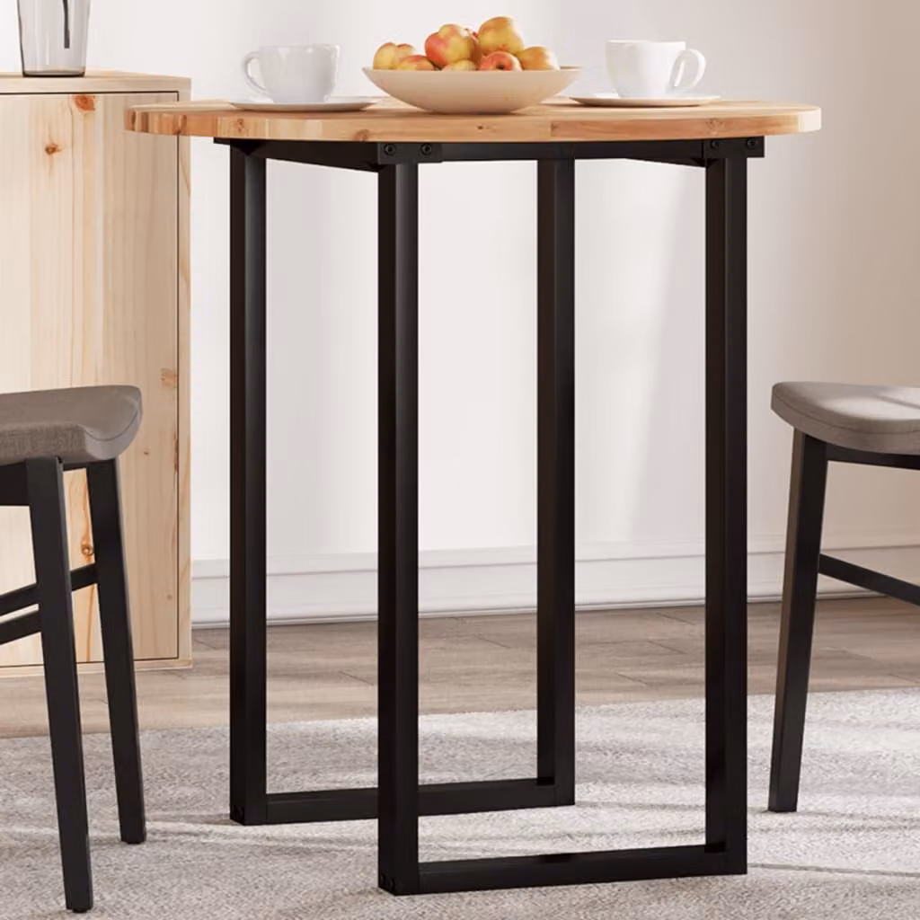Piano Tavolo Rotondo in Legno di Acacia Oliato Marrone vidaXL Ø70 x 2 cm
