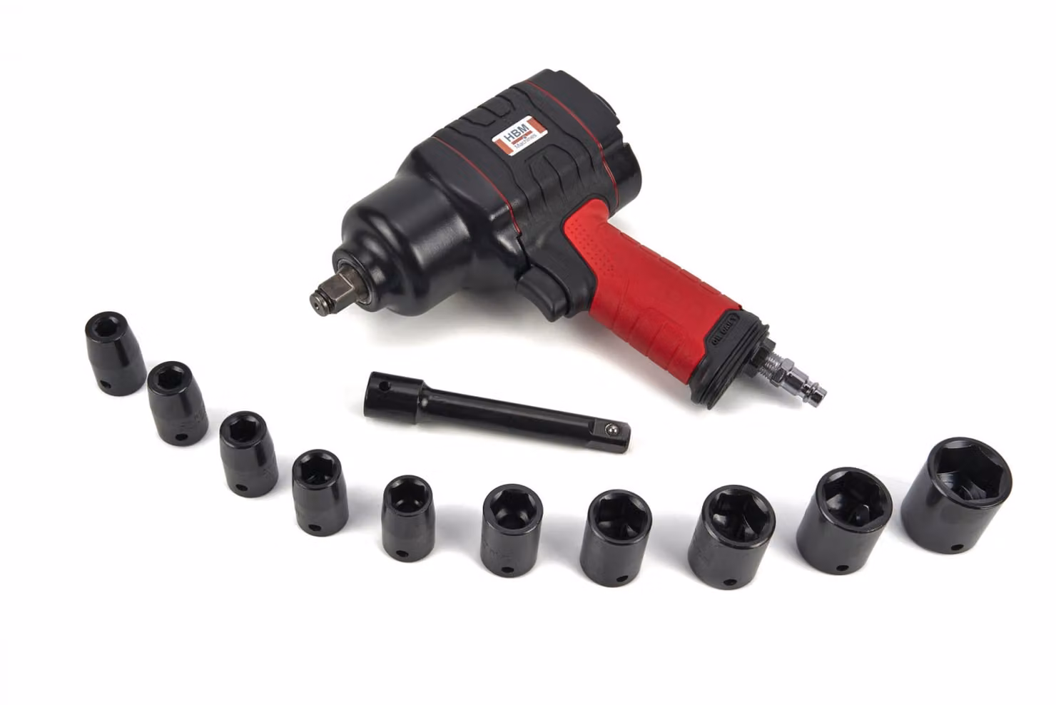 Set avvitatori a impatto professionali HBM da 1/2 pollice in materiale composito 800 Nm