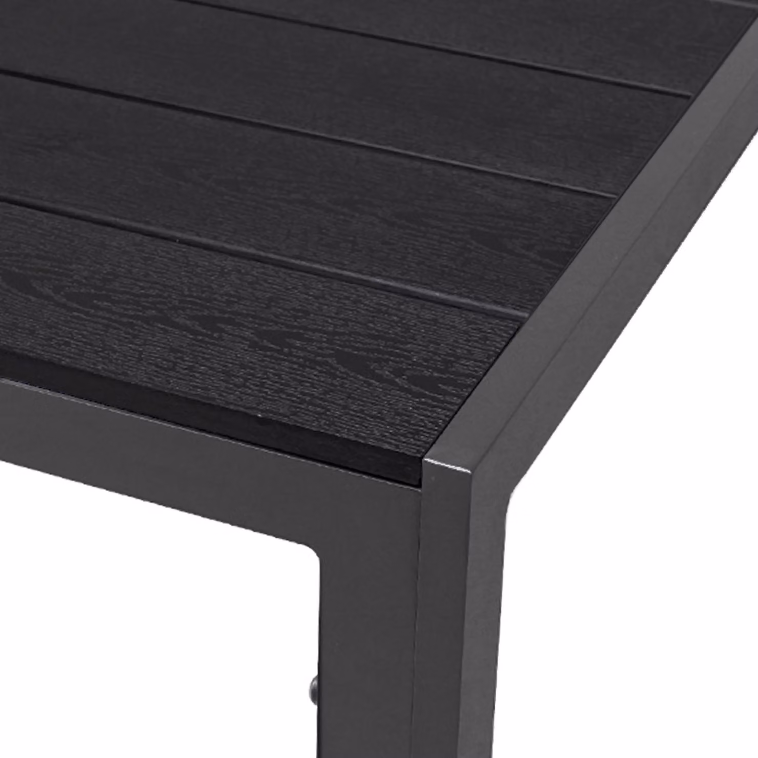 Tavolo da giardino in alluminio antracite/nero 160x90 cm
