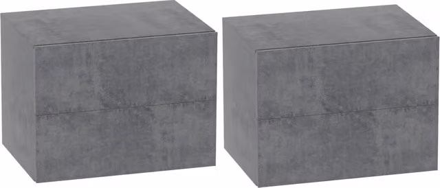 Comodini ¨C zephmum ¨C Grigio, 40x29x30 cm