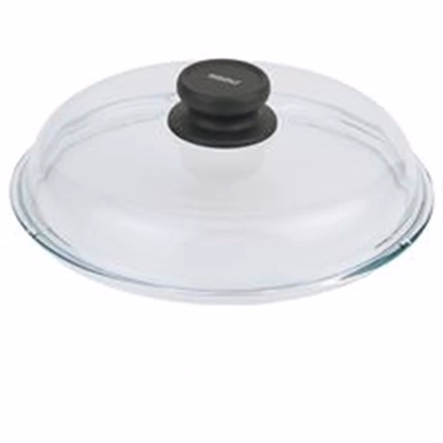 Coperchio in vetro con pomolo argento di Risolì, diam.32cm