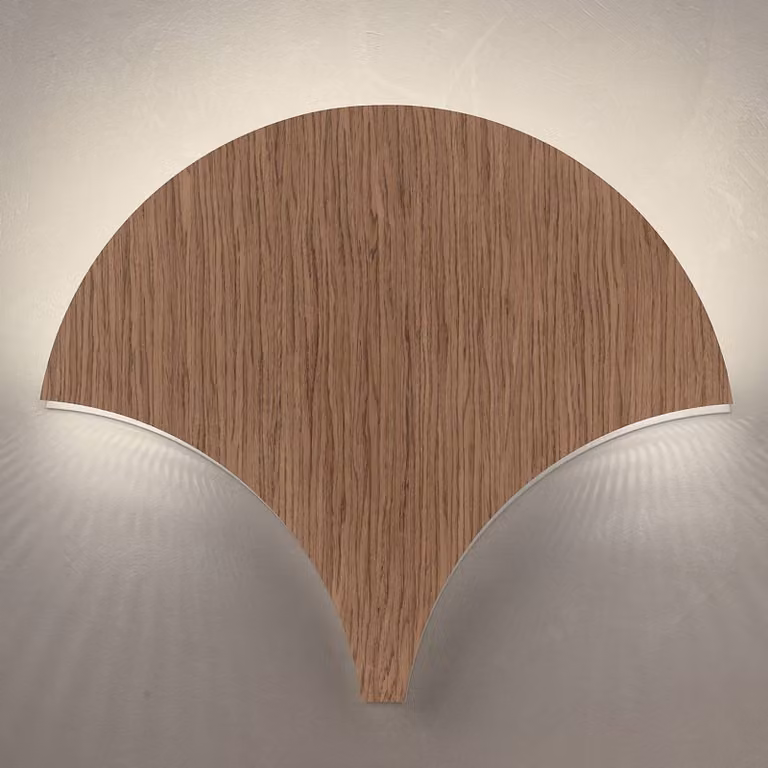 Masiero Applique da parete a LED Palm, Legno scuro, Soggiorno / Sala da pranzo, Metallo, Moderno, Applique a LED