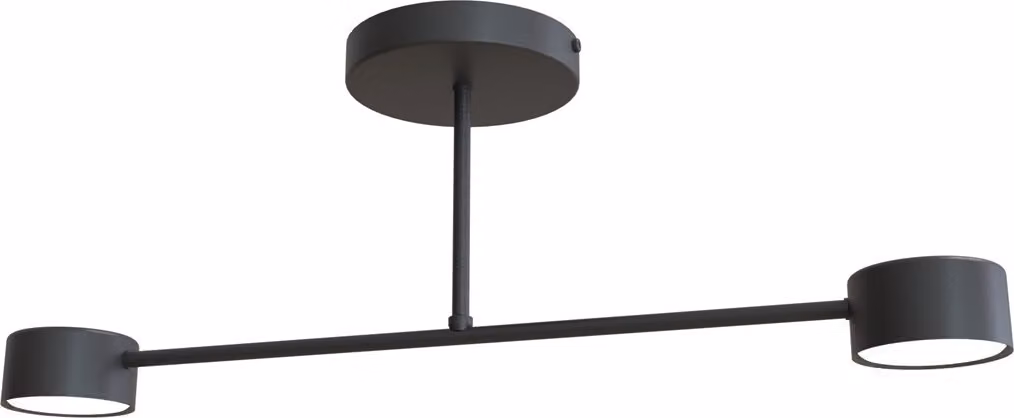 Lampada da soffitto minimalista nera HALO 2xGX53 8W Emibig