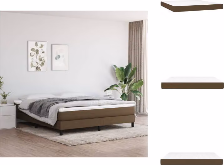 vidaXL Materasso a molle insacchettate in tessuto marrone scuro 160x200x20 cm - Materassi