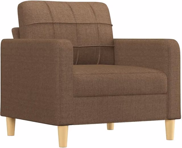 Poltrona | Sedia Relax Marrone 60 cm in Tessuto