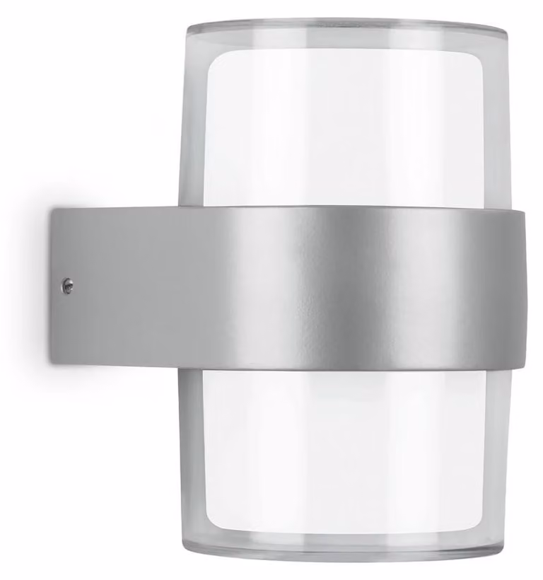 TELEFUNKEN - Lampada da esterno a LED IP44, Lampada da esterno a LED, 4000K bianco neutro, color argento, 130x95x105 mm (LxWxH)