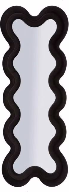 Specchio Da Muro Monica Nero cm 58x4x160 (misura Specchio cm 39x124)