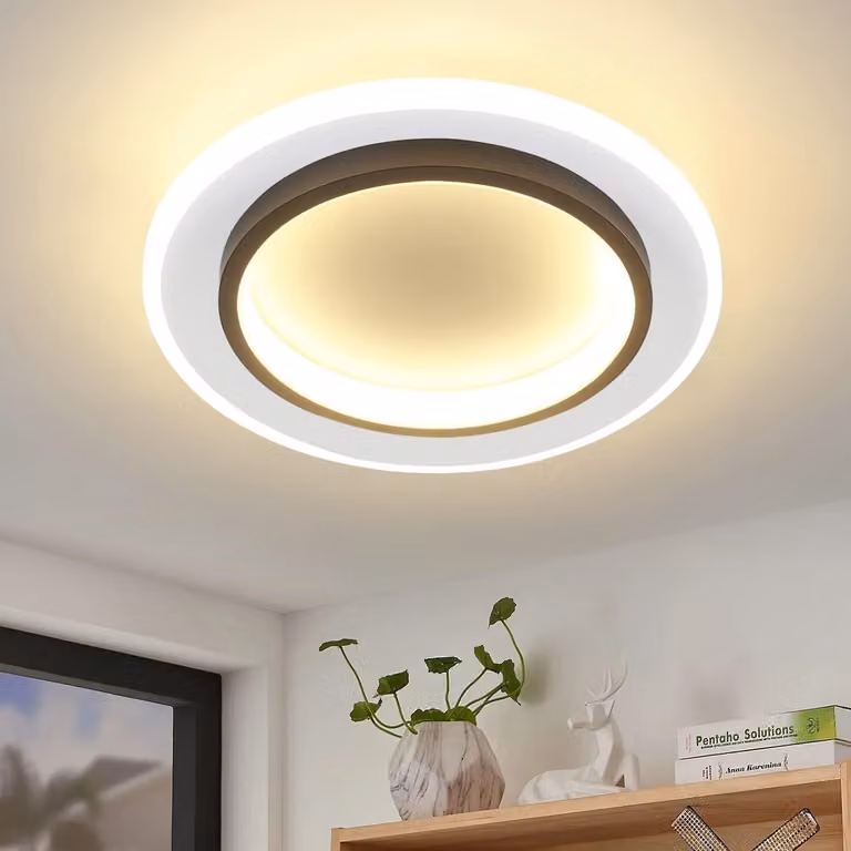 ZMH Lampada da soffitto a LED Ø 23,5 cm per camera da letto, 14 W, luce bianca calda, lampada per camera da letto, lampada per soggiorno, illuminazione a soffitto per cucina e soggiorno