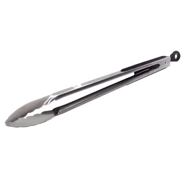 Pinza per barbecue Gusto Casa in acciaio inossidabile color argento, Altezza: 35,5 cm