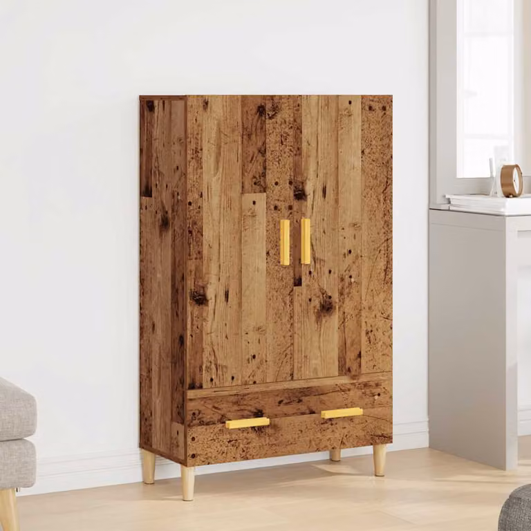 vidaXL Credenza Legno Antico 70x31x115 cm in Legno Multistrato