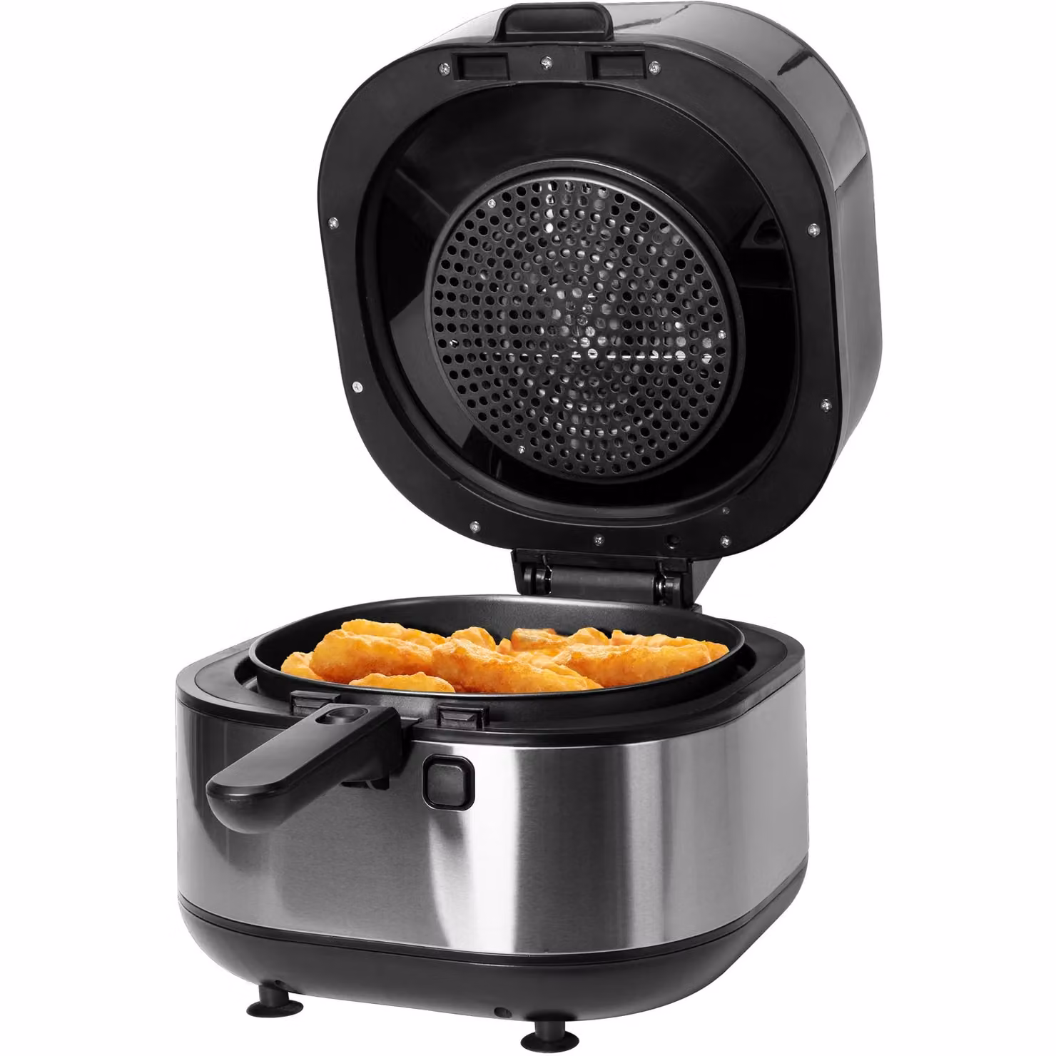 Dictrolux Friggitrice ad aria Spin & Mix con display digitale e timer, 7,2 l, 1800 W, in acciaio inox – 2