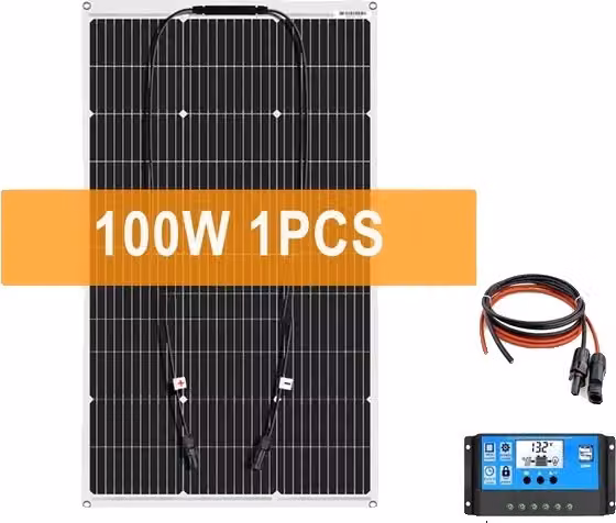 Generatore di energia a pannelli solari, potenza 2000W, batteria Lifepo4 da 12V 100Ah, 1 pezzo con controller