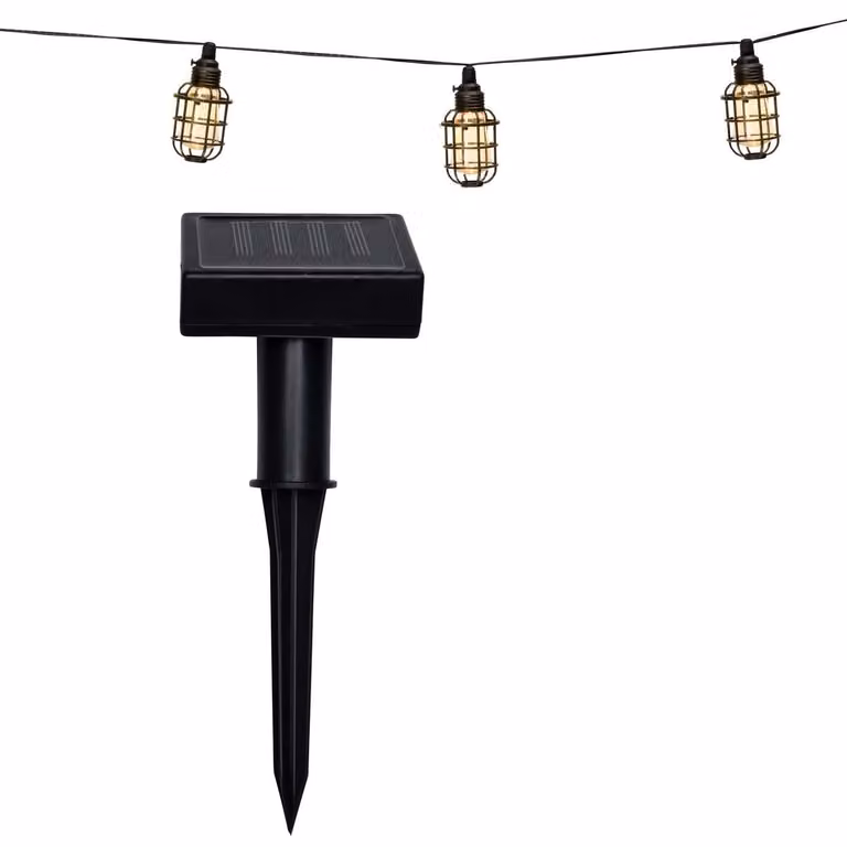 Grundig luci solari da giardino 10 lanterne LED 12 lumen luce bianca calda incl. pannello solare durata della batteria 86 ore nero