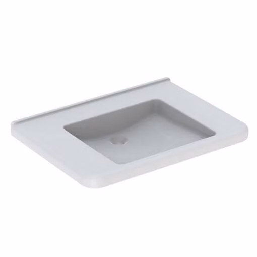 Geberit Renova Nr. 1 Comfort lavabo, encastrable, 750x550 mm, sans percement pour robinetterie, sans trop-plein, blanc, 128576000, 128576000