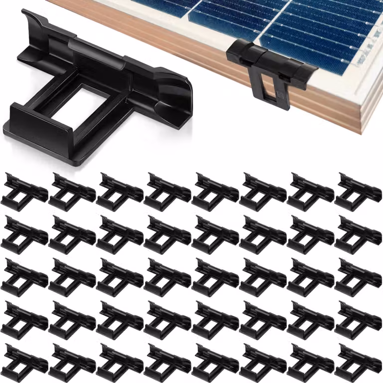 Clip per il drenaggio di pannelli solari, 30 mm, confezione da 100 pezzi, colore nero
