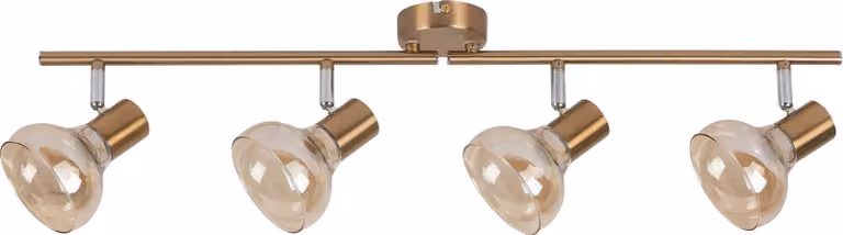 Striscia luminosa oro antico / ambra E14 4x40W Holly 5550 Rabalux