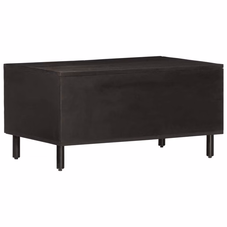 Maison Exclusive - Tavolino da caffè nero, 80x50x40 cm, in legno massello di mango