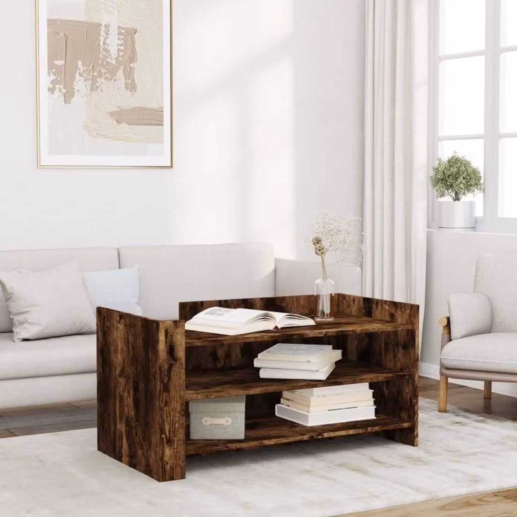 Maison Exclusive - Tavolino in rovere affumicato 100x50x50 cm Materiale ligneo