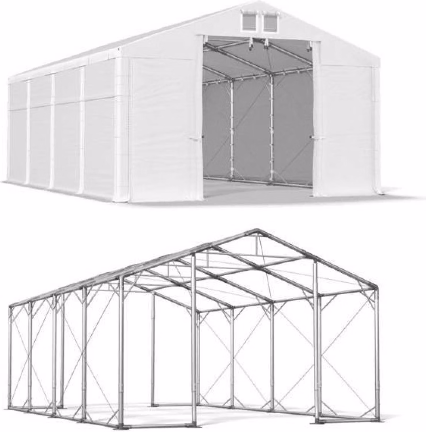 8x8 White Magazine Tenda POLAR MSD