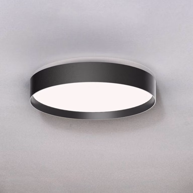 LOOM DESIGN Plafoniera a LED Lucia, dimmerabile, Nero, Soggiorno / Sala da pranzo, Alluminio, Moderno, Plafoniera LED