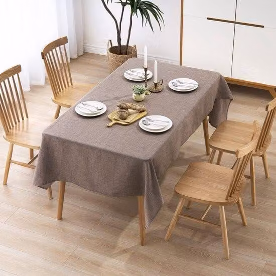 Tovaglia in PVC per uso esterno e per la sala da pranzo, lavabile, dimensioni 90x90 cm, realizzata in tessuto PVC di alta qualità