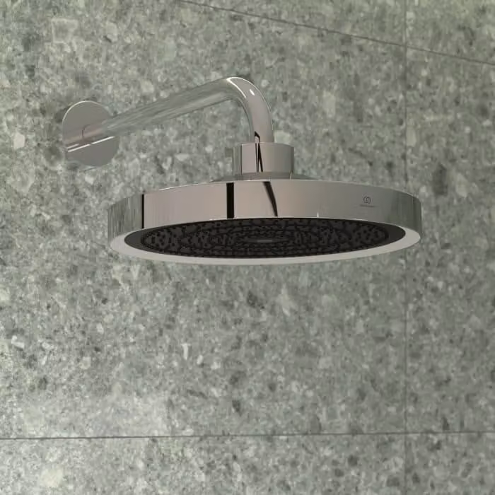 Ideal Standard Solos, soffione doccia multifunzione, diametro 33 cm, con anello luminoso a LED