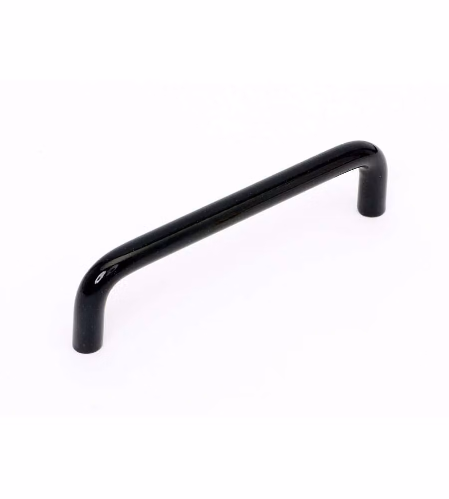 Maniglia sottile in metallo nero E 96 mm