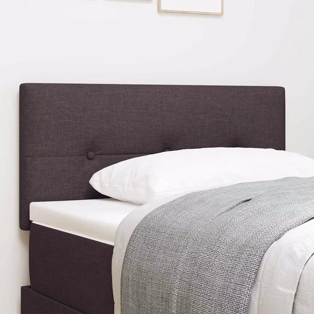 Testiera per letto regolabile in altezza vidaXL in tessuto marrone scuro, Larghezza: 90 cm