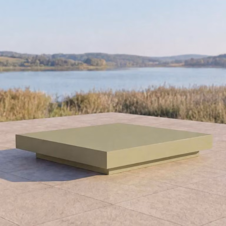 Casa Padrino Tavolo da giardino verde opaco 150 cm - Tavolino da giardino quadrato